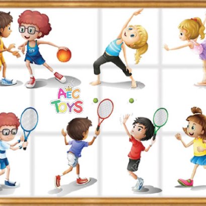 ภาพตัดต่อเด็กออกกำลังกาย